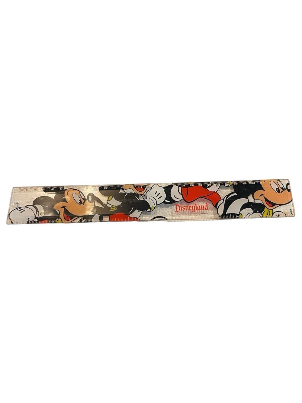 Vintage Souvenir Walt Disney World Clear Acrylic Ruler Rare Old Vintage
